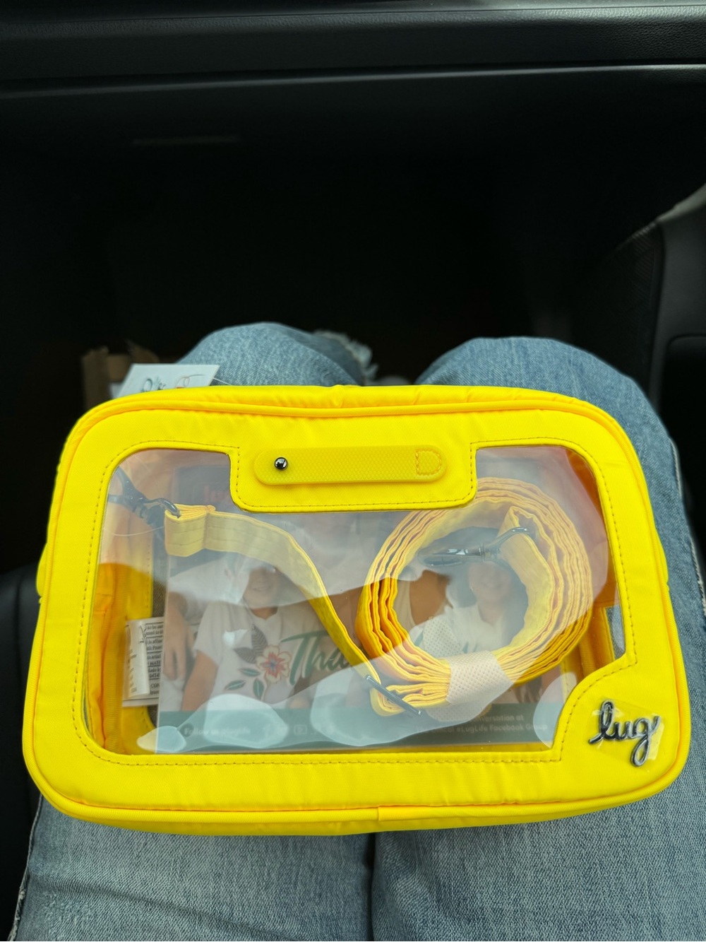 lug Carriage Yellow Clear Travel Pouch